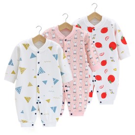 Spring and autumn baby clothes newborn cotton long-sleeved one-piece baby romper cartoon printing romper underwear