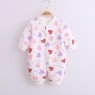 Cotton printing baby long-sleeved romper baby warm home clothes