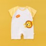 Infant jumpsuit summer combed cotton printed baby romper light and breathable boys and girls baby short-sleeved kimono