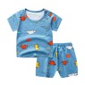 2023 Summer children clothes set 100% cotton short sleeve 2pcs baby clothes set 