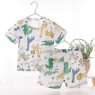 New children's breathable 100%cotton short-sleeved suit Air-conditioned clothing baby summer clothes  