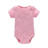 Baby plain romper newborn clothes 0-2 years old solid color jumpsuit male and female baby short climbing summer