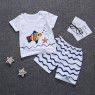 New style  direct sales 2023  children's short-sleeved suit pure cotton cartoon style children clothes