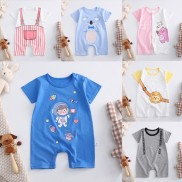 Infant rompers pure cotton summer new baby boy thin section female short-sleeved children's jumpsuit romper