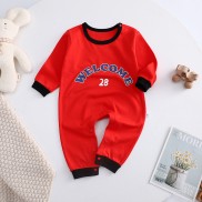 New baby conjoined spring and autumn newborn baby long -sleeved climbing boys, girls, pajamas